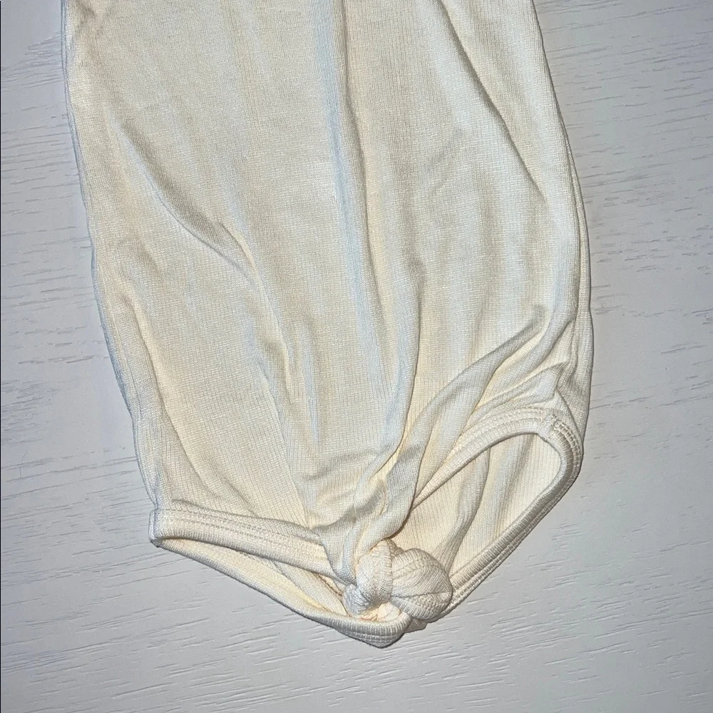 Angel Dear Knotted Gown Cream Neutral Sugar Swizzle 0-3 months